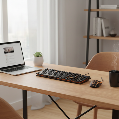 KM320 Keyboard And Mouse Set Waterproof Luminous Game Backlit Keyboard