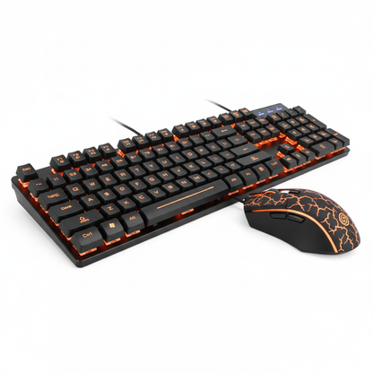 KM320 Keyboard And Mouse Set Waterproof Luminous Game Backlit Keyboard